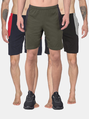 Dollar Color Block Men Multicolor Regular Shorts