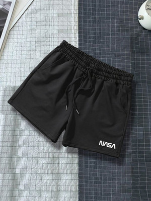 scrott fitness Graphic Print Men Black Basic Shorts