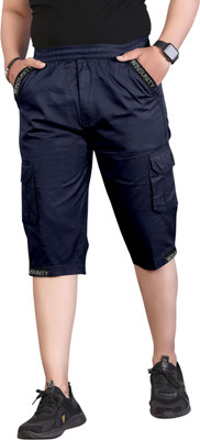 AKSHT ENTERPRISE Solid Men Beige Cargo Shorts