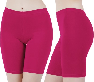 UllasPemium Solid Women Pink Cycling Shorts