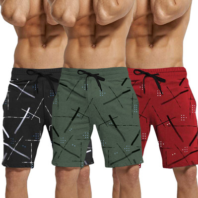 TRIPR Printed Men Multicolor Regular Shorts