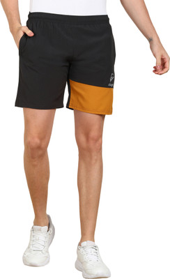 Slagen Self Design Men Grey Sports Shorts
