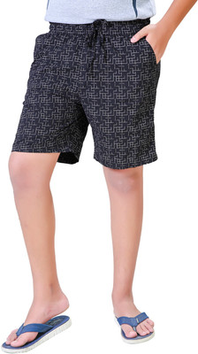 Chillax Printed Men Grey Bermuda Shorts