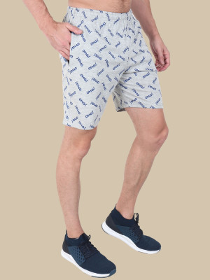 HouseOfCommon Striped Men Grey Bermuda Shorts