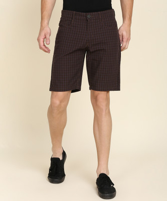 Peter England University Checkered Men Multicolor Regular Shorts