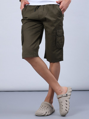 V-MART Solid Men Green Regular Shorts