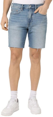GAP Solid Men Light Blue Basic Shorts