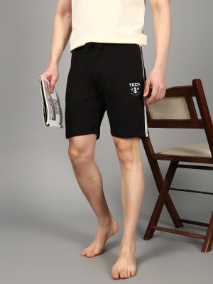 Roadster Solid Men Black Regular Shorts