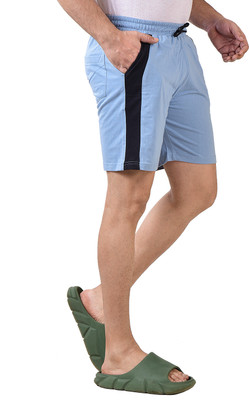 FABROYZ Solid Men Light Blue, Black Basic Shorts