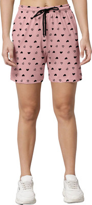 priyankajyani Printed Women Pink Regular Shorts