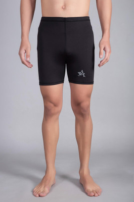 HiRRuX Solid Men Black Swim Shorts