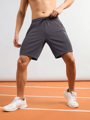 TECHNOSPORT Solid Men Grey Sports Shorts