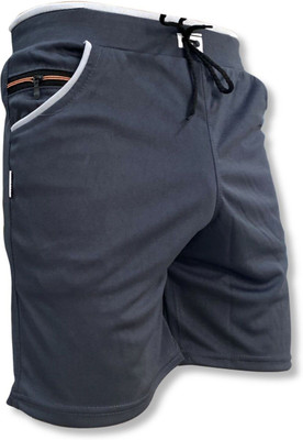 Venner Solid Men Grey Running Shorts, Gym Shorts, Night Shorts, Casual Shorts, Regular Shorts