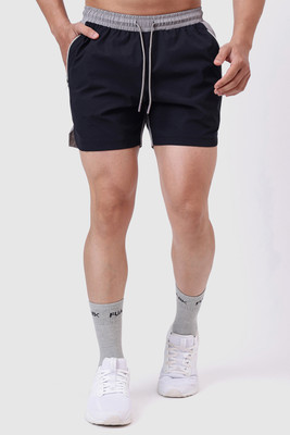 FuaarK Solid Men Black Gym Shorts