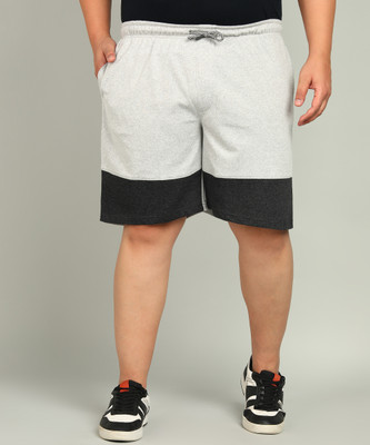 METRONAUT PLUS Solid Men Grey Regular Shorts