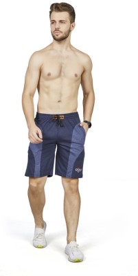 Onestar Solid Men Dark Blue Bermuda Shorts