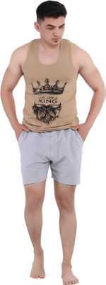 GTwo Solid Men Reversible Grey Basic Shorts