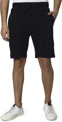MUFTI Solid Men Blue Casual Shorts
