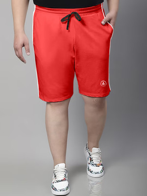 ARDEUR Self Design Men Red Regular Shorts