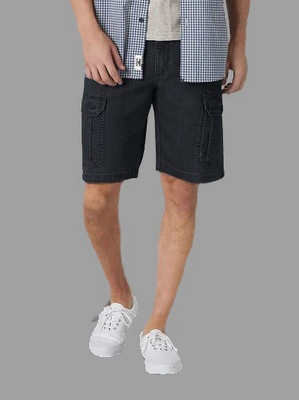 Reoutlook Solid Men Denim Black Cargo Shorts