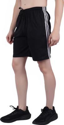 Wrodss Solid Men Black Casual Shorts