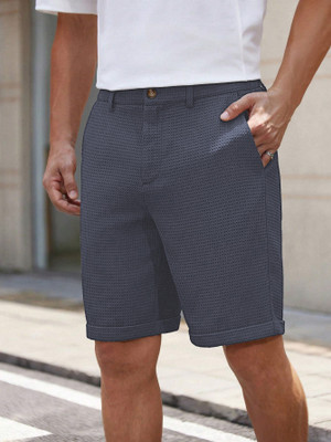 Leriya Fashion Solid Men Denim Grey Denim Shorts