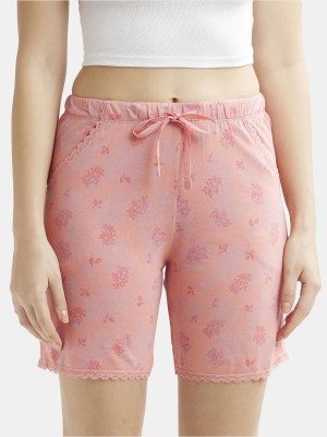 JOCKEY Floral Print Women Pink Night Shorts