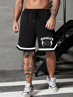 CULISH Printed Men Black Sports Shorts