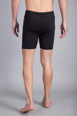 Ullas Printed Men Black Sports Shorts