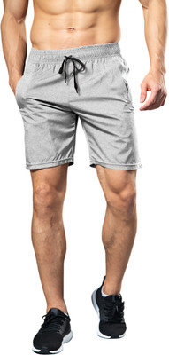 Dockstreet Solid Men Grey High Waist Shorts