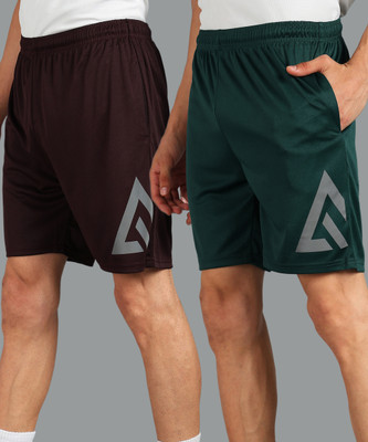 Adrenex Solid Men Multicolor Running Shorts