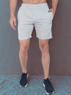 Zeffit Solid Men Grey Bermuda Shorts