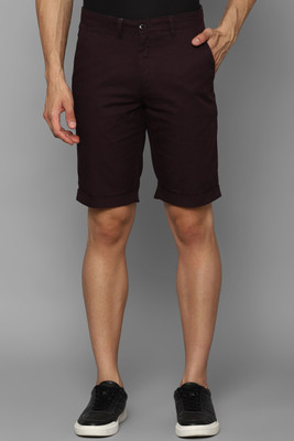 Allen Solly Solid Men Brown Regular Shorts