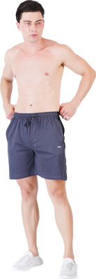 Barry and Clark Color Block Men Dark Grey Bermuda Shorts