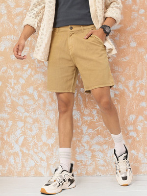 Kook N Keech Solid Men Brown Regular Shorts