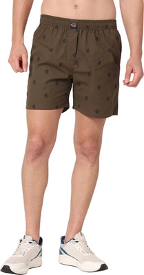 DRESS.COM Printed Men Khaki Boxer Shorts