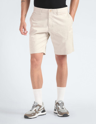 TOMMY HILFIGER Solid Men Beige Casual Shorts