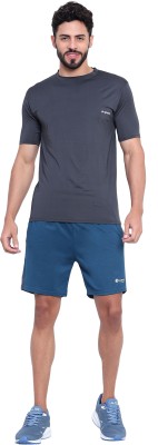 Sigma Solid Men Light Blue Casual Shorts