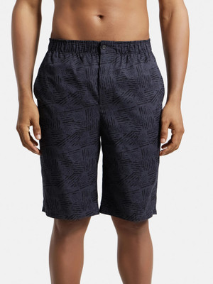 JOCKEY Printed Men Dark Grey Bermuda Shorts