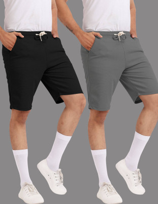 Yazole Solid Men Blue Basic Shorts
