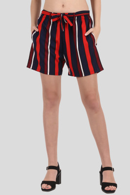My Swag Striped Women Multicolor Regular Shorts