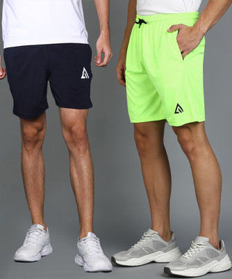 Adrenex Solid Men Grey Basic Shorts
