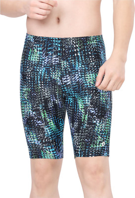 Lactra Printed Men Black Sports Shorts