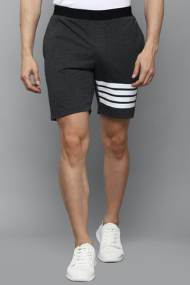 Allen Solly Striped Men Grey Regular Shorts