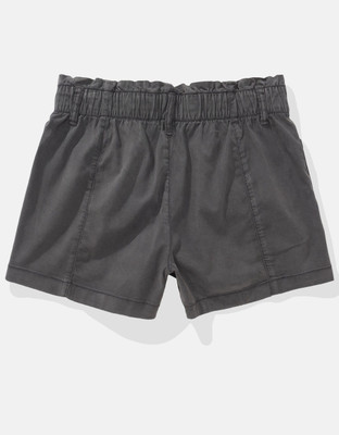 American Eagle Solid Women Grey Basic Shorts