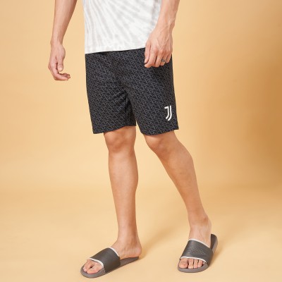 SF Jeans by Pantaloons Printed Men Black Basic Shorts