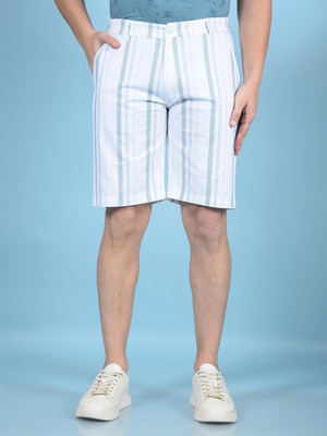 CRIMSOUNE CLUB Striped Men White Regular Shorts