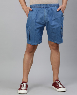 ADBUCKS Solid Men Blue Casual Shorts