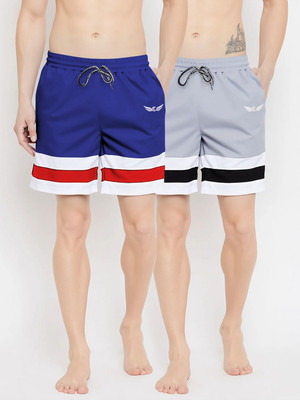 Crease & Clips Striped Men Multicolor Casual Shorts