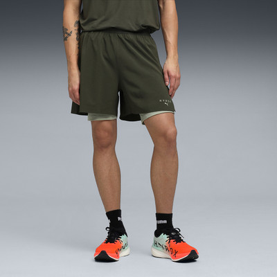 PUMA Printed Men Green Sports Shorts